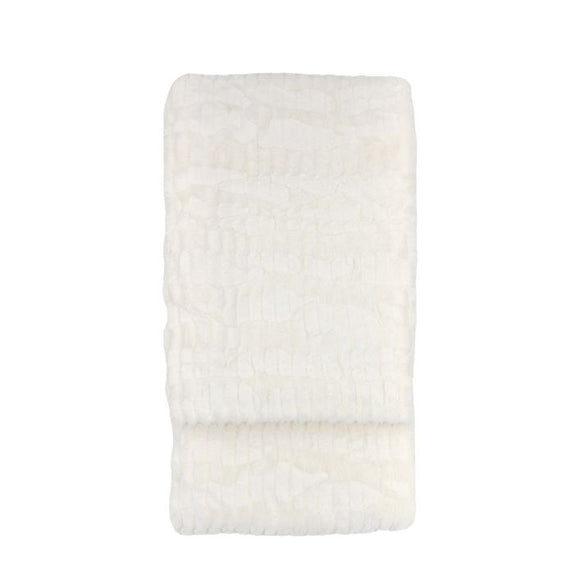 Textured Rabbit Faux Fur Throw