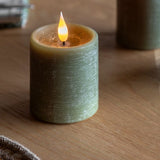 LED 1 Wick Candle 3 pack - Olive