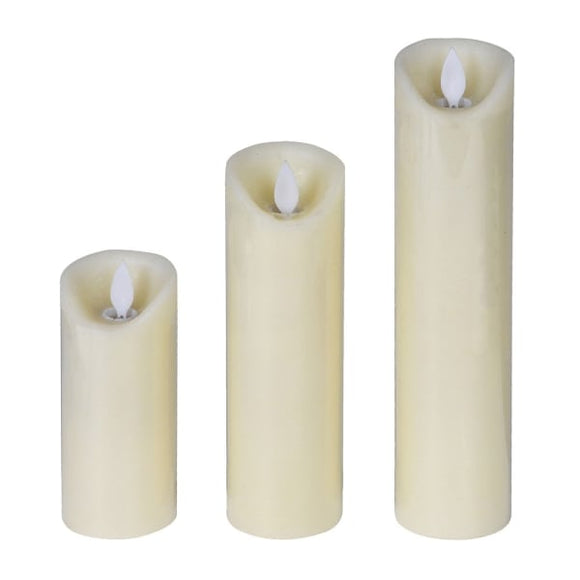 Set of 3 Remote Control Flameless LED Candles
