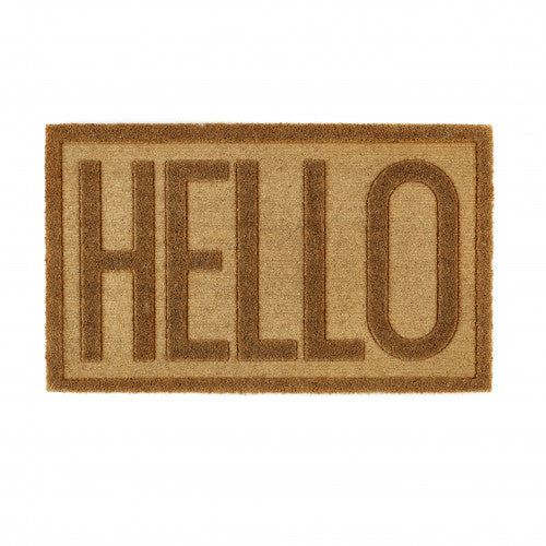 Embossed Coir Hello Doormat