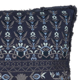 Embroidered Elephant Indigo Cotton Cushion