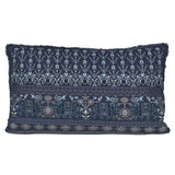 Embroidered Elephant Indigo Cotton Cushion