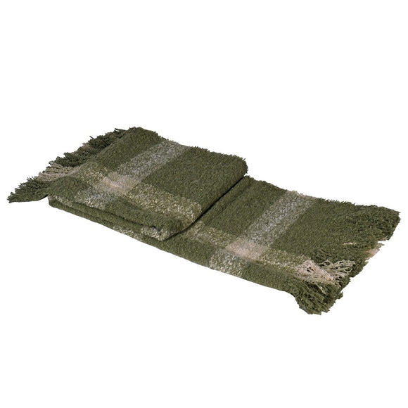 Forest Green Knitted Throw