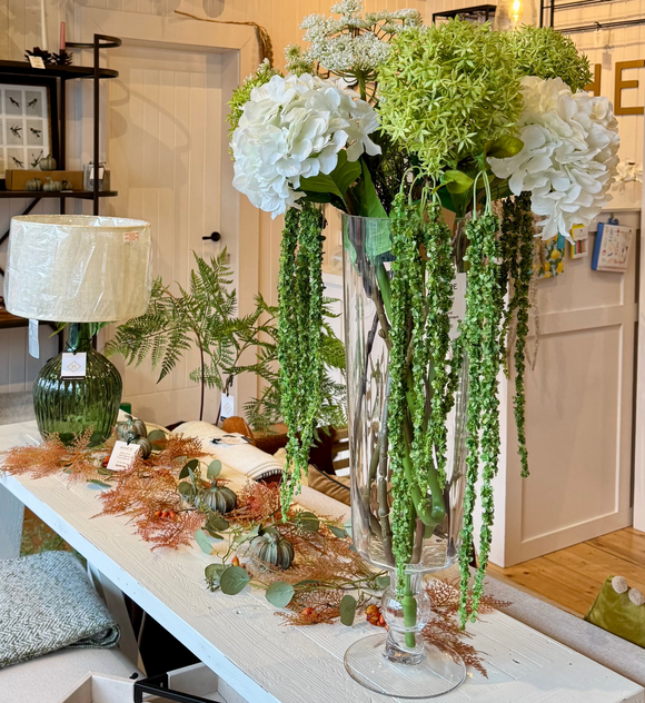 Pleated Vase with Floral Display