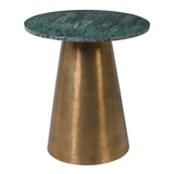 Round Green Marble Top Pyramid Table