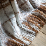 Check Faux Mohair Throw