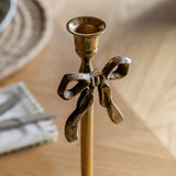 Bow Dinner Candle Holder, Gold