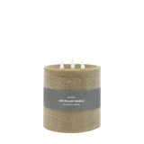 LED 3 Wick Candle, Olive