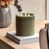 LED 3 Wick Candle, Olive