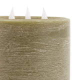 LED 3 Wick Candle, Olive