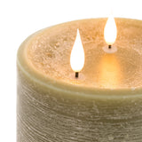 LED 3 Wick Candle, Olive