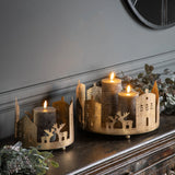 Set of 3 LED Candles, Rustic Slate