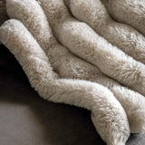 Ribbed Faux Fur Throw