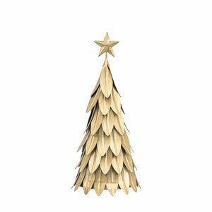 Antique Gold Metal Christmas Tree