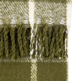 Faux Mohair Check Throw, Green