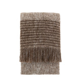 Faux Mohair Fringe Throw, Brown