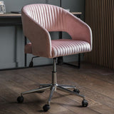 Murray Swivel Chair, Blush Pink
