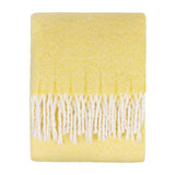Isla Woven Tasselled Throw, Yellow
