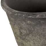 Large Antiqued Black Stone Pot