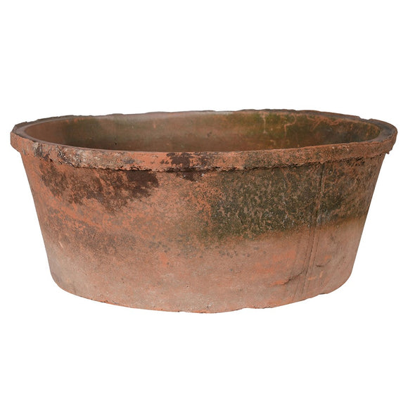Large Antiqued Red Stone Dish