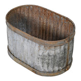 Small Distressed Metal Planter