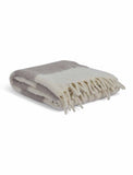 Leigh Wide Stripe Wool Throw, Natural