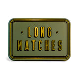 'Long Matches' Match Tin, Olive Green