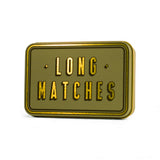 'Long Matches' Match Tin, Olive Green