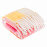 Maisie Checked Tasselled Throw, Citrus Blush