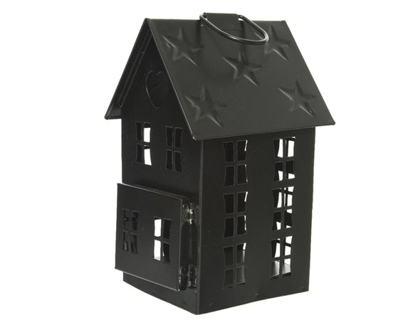 matt black house lantern made from metal