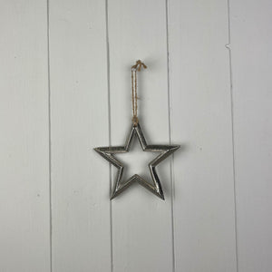 Medium Metal Hanging Star Decoration