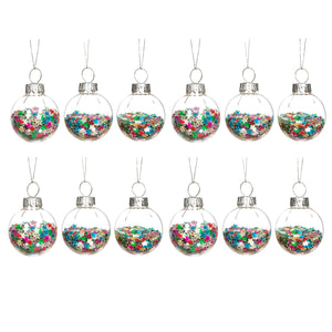 12 Mini Disco Star Baubles