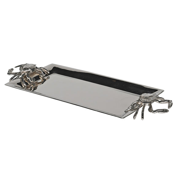 Nickle Crab Handle Tray