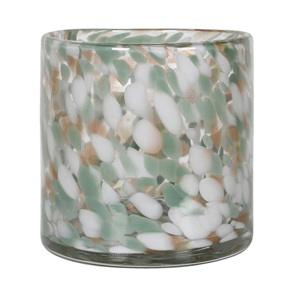 Pistachio Speckle Hurricane Lantern