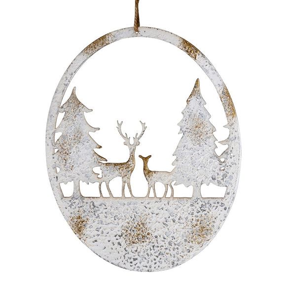 Aged Reindeer Hanging Decoration