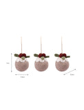 Individual Felt Christmas Pudding Hanging Decoration