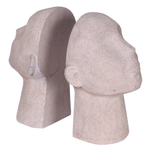 Sculpted Head Book Ends