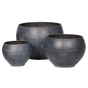 Set of Three Round Planters