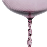 Set of 4 Amethyst Twist Coupe Glasses