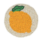 Set of 4 Beaded Lemon Coasters