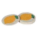 Set of 4 Beaded Lemon Coasters