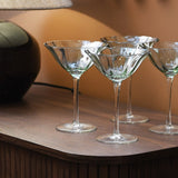 Set of 4 Olive Martini Glasses