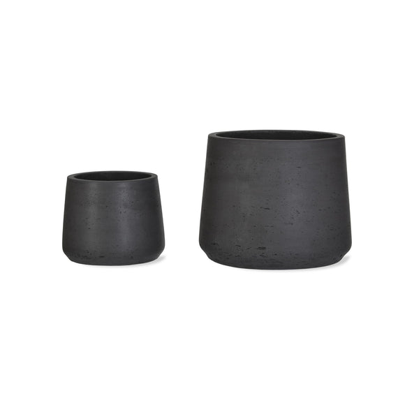 Stratton Tapered Plant Pot, Carbon - Small