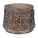 Textured Gold Round Planter