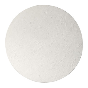 Textured White Round Painting