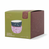 'The Bella' Dipping Bowls, Navy & Lilac Splatter