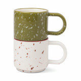 'The Simon' Espresso Cups, Cream + Olive