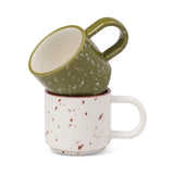 'The Simon' Espresso Cups, Cream + Olive