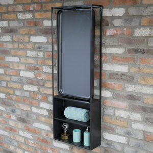 Industrial Wall Unit with Mirror