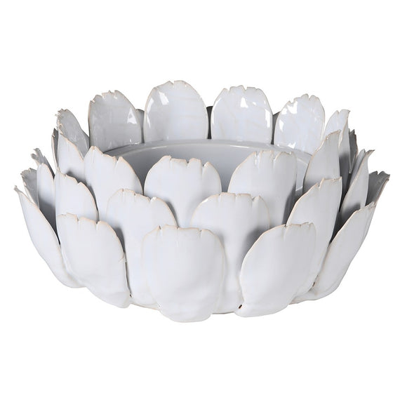 White Flower Candle Holder